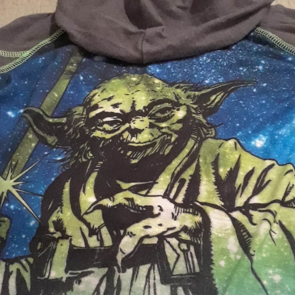 Star Wars boys size L (7) hooded t-shirt - Picture 2 of 2